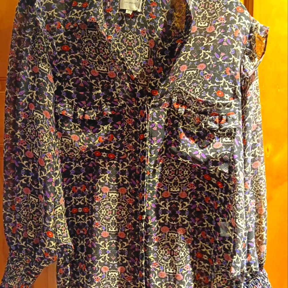 Misa Los Angeles Multicolor Floral Blouse